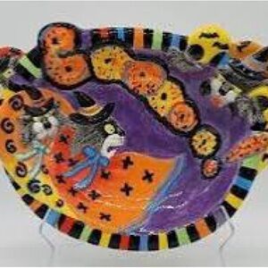 VTG! Fitz & Floyd “Kitty Witches” decorative ceramic dish